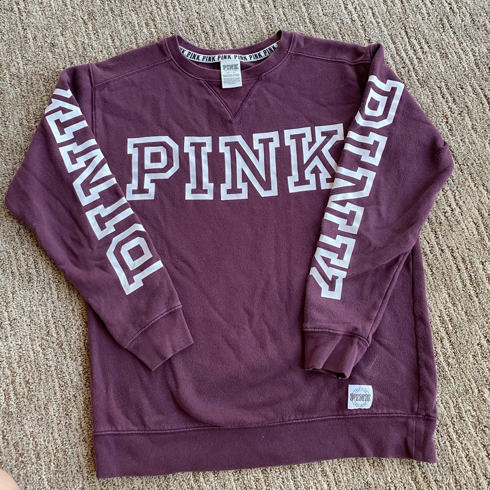 Victoria Secret Vintage PINK Sweatshirt maroon